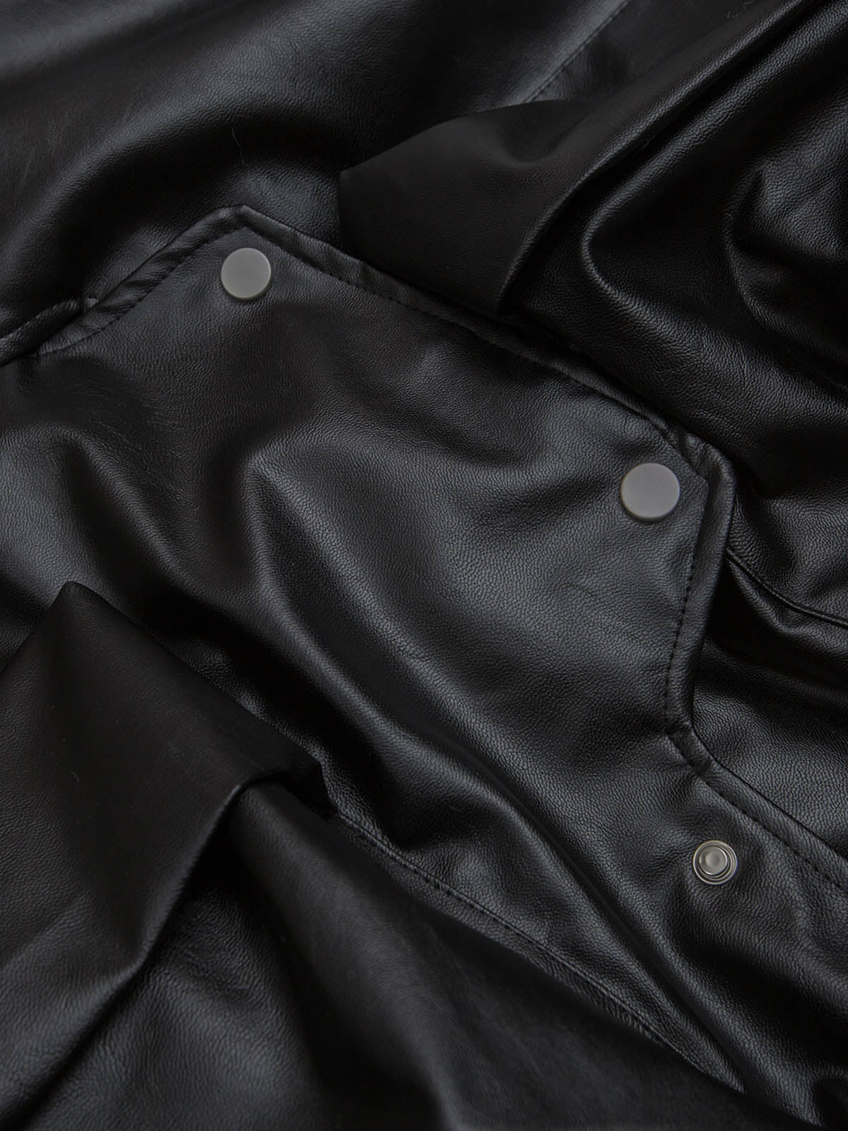 Deconstructed Multi Pocket Fur Hooded PU Leather Jacket-Fineriform