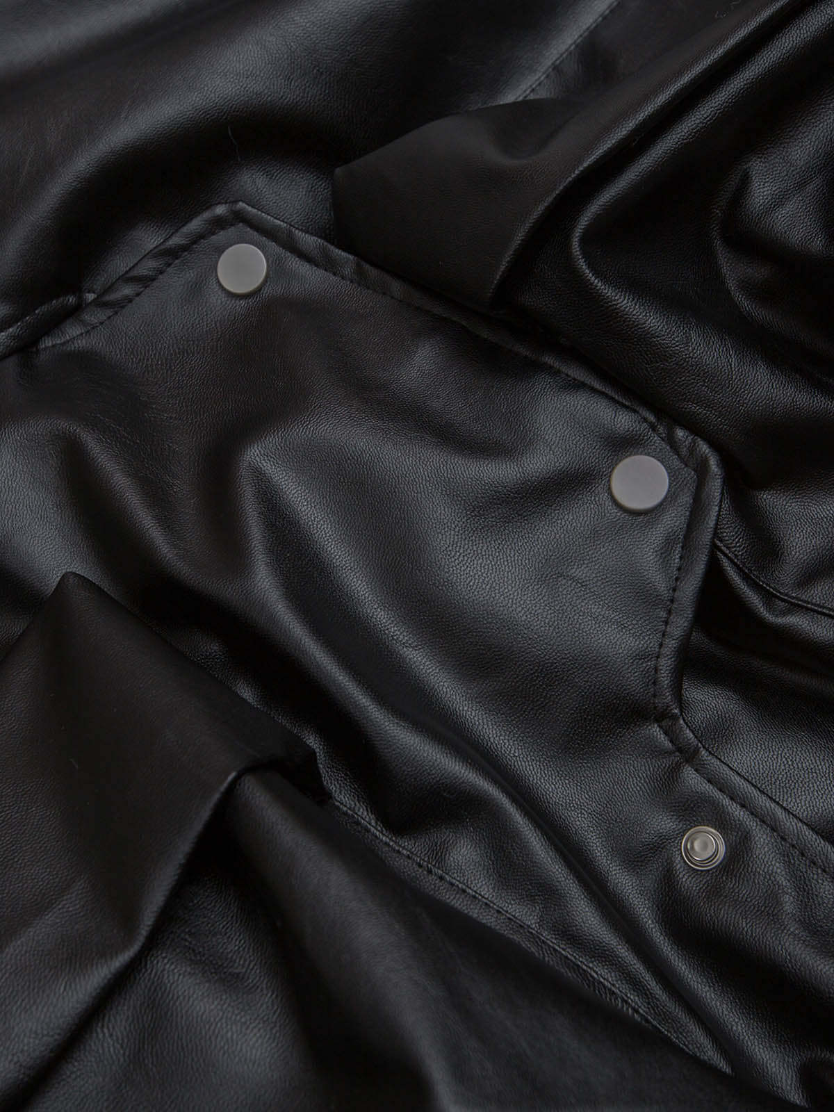 Deconstructed Multi Pocket Fur Hooded PU Leather Jacket-Fineriform