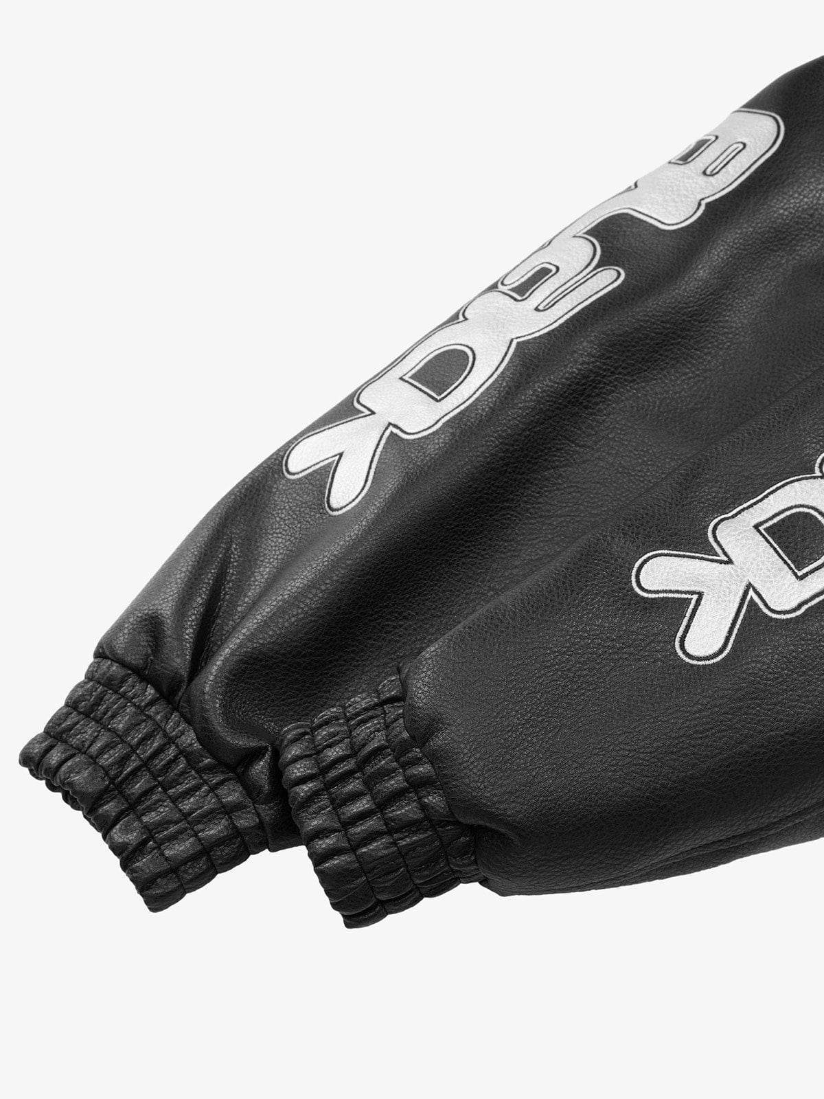 Faux Leather Vintage Street Black Air Jacket - 1821-Fineriform