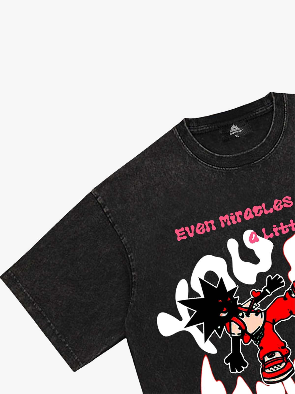 Thesupermade Fun Letter Print T-shirt - 1901-Fineriform