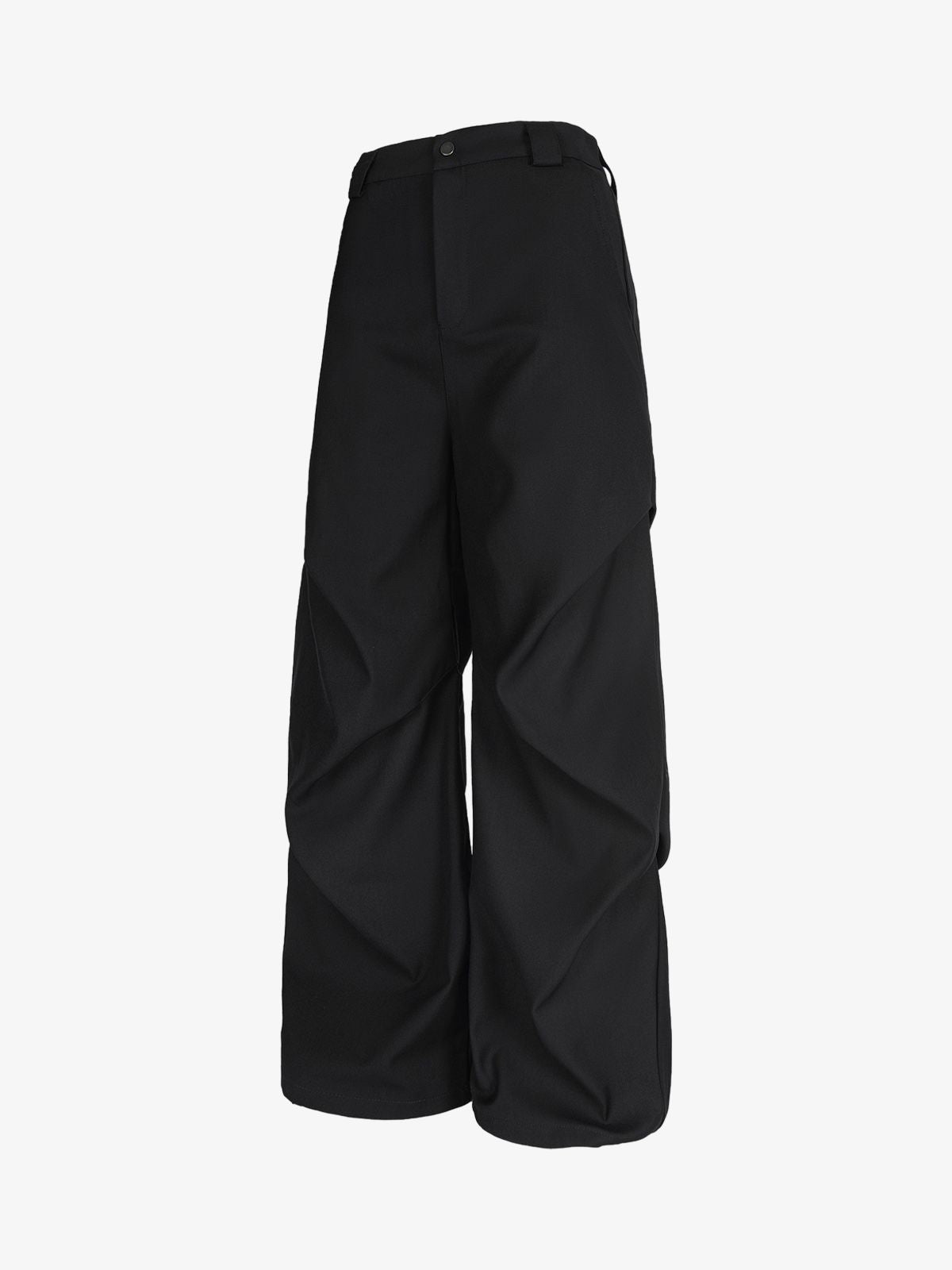 Woven Retro Cleanfit Pleated Drape Pants-Fineriform