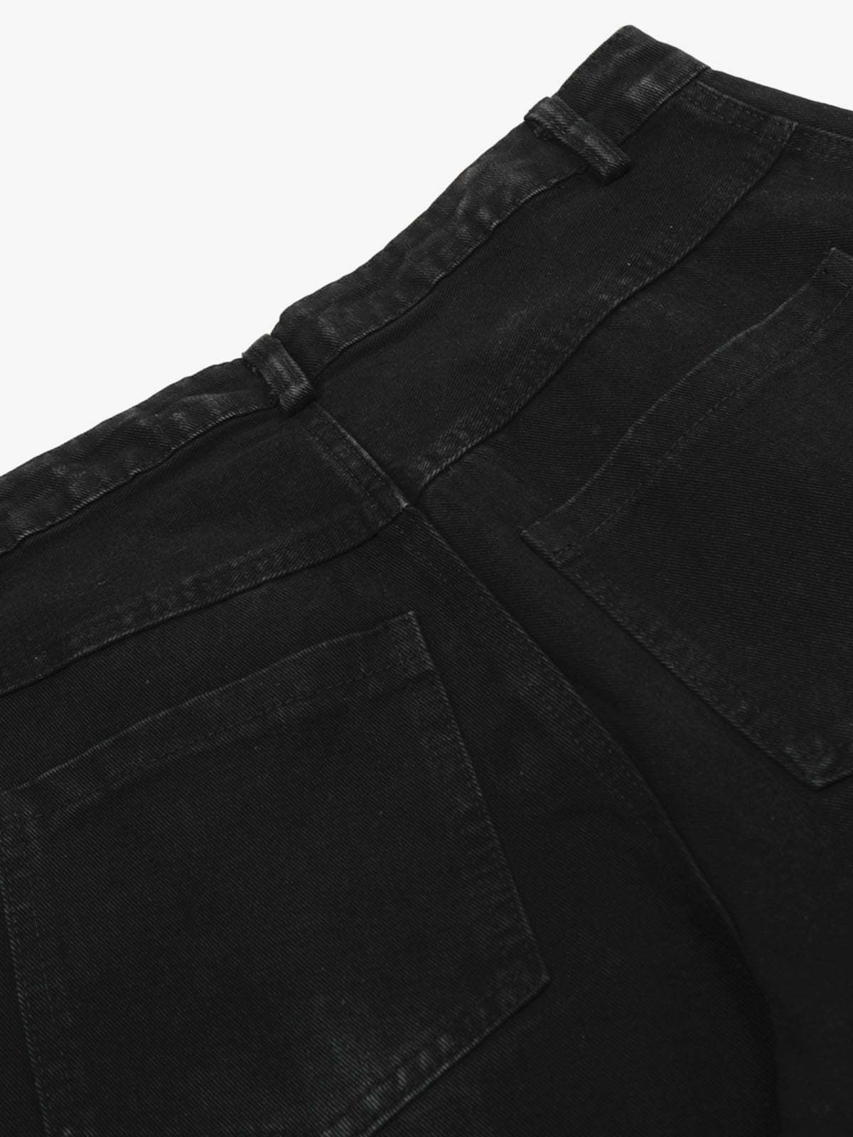 Denim Contrast Striped Stitching Barrel Jeans - 2504-Fineriform