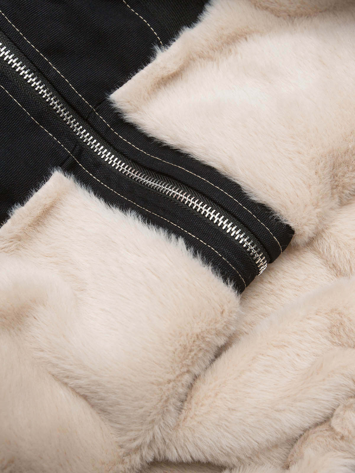 Faux Fur Lined Zip Up Hooded Bomber Jacket-Fineriform