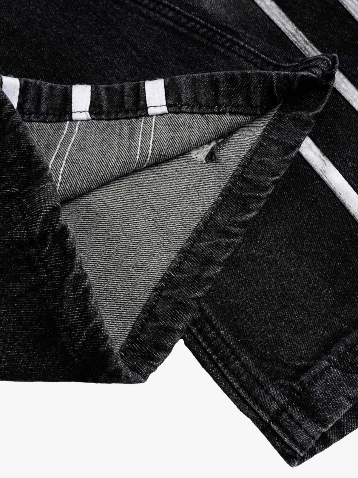 Street Stripe Dirty Dye Barrel Jeans-Fineriform