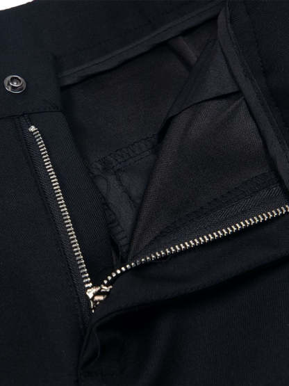 Woven Retro Cleanfit Pleated Drape Pants-Fineriform