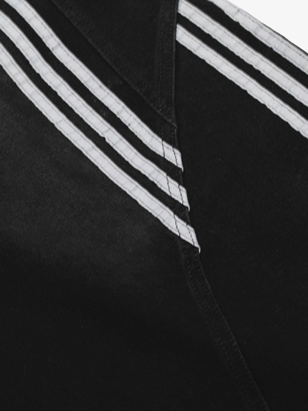 Denim Contrast Striped Stitching Barrel Jeans - 2504-Fineriform