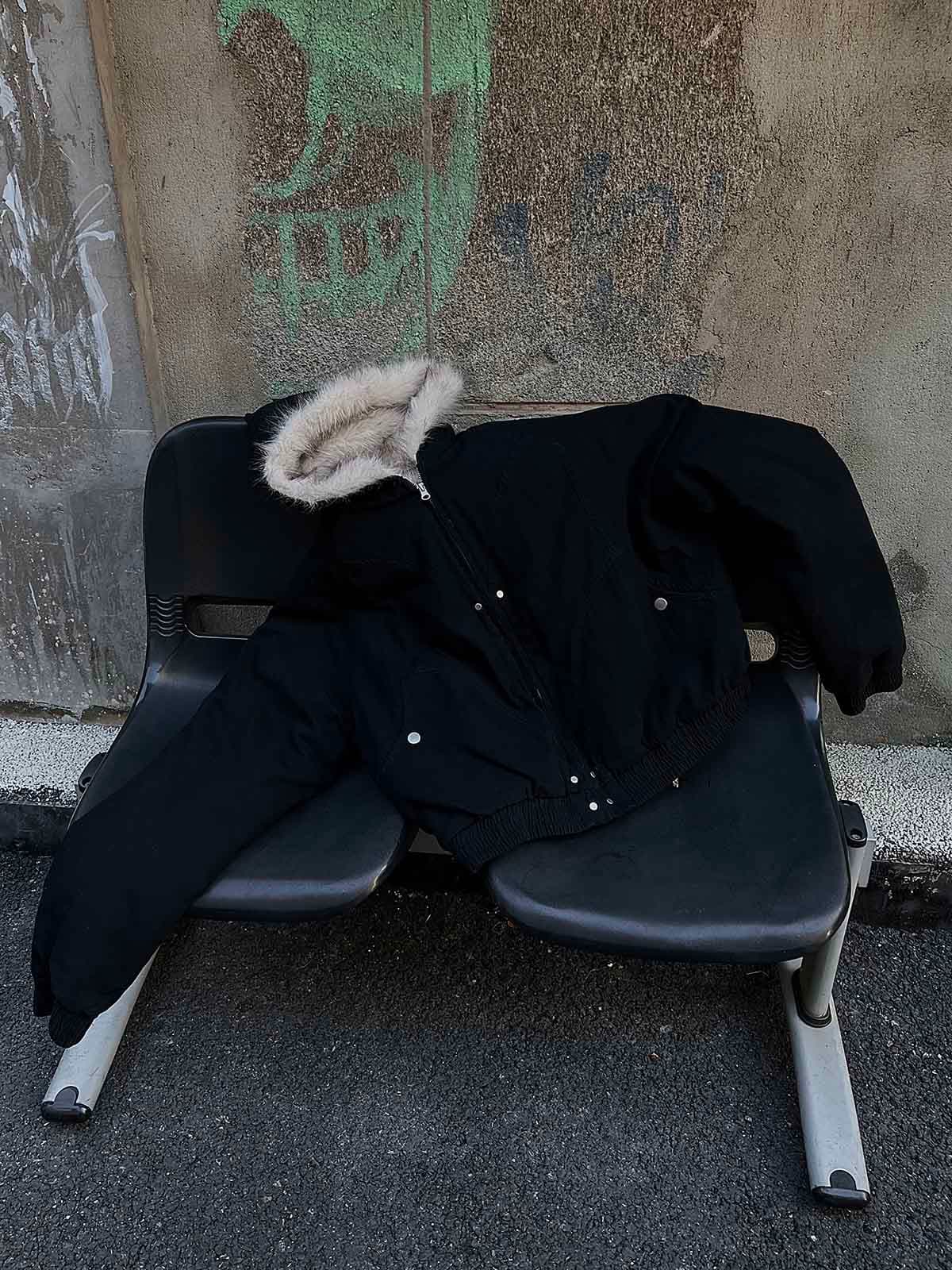 Spliced Fur Hooded Quilted Jacket - 2285-Fineriform