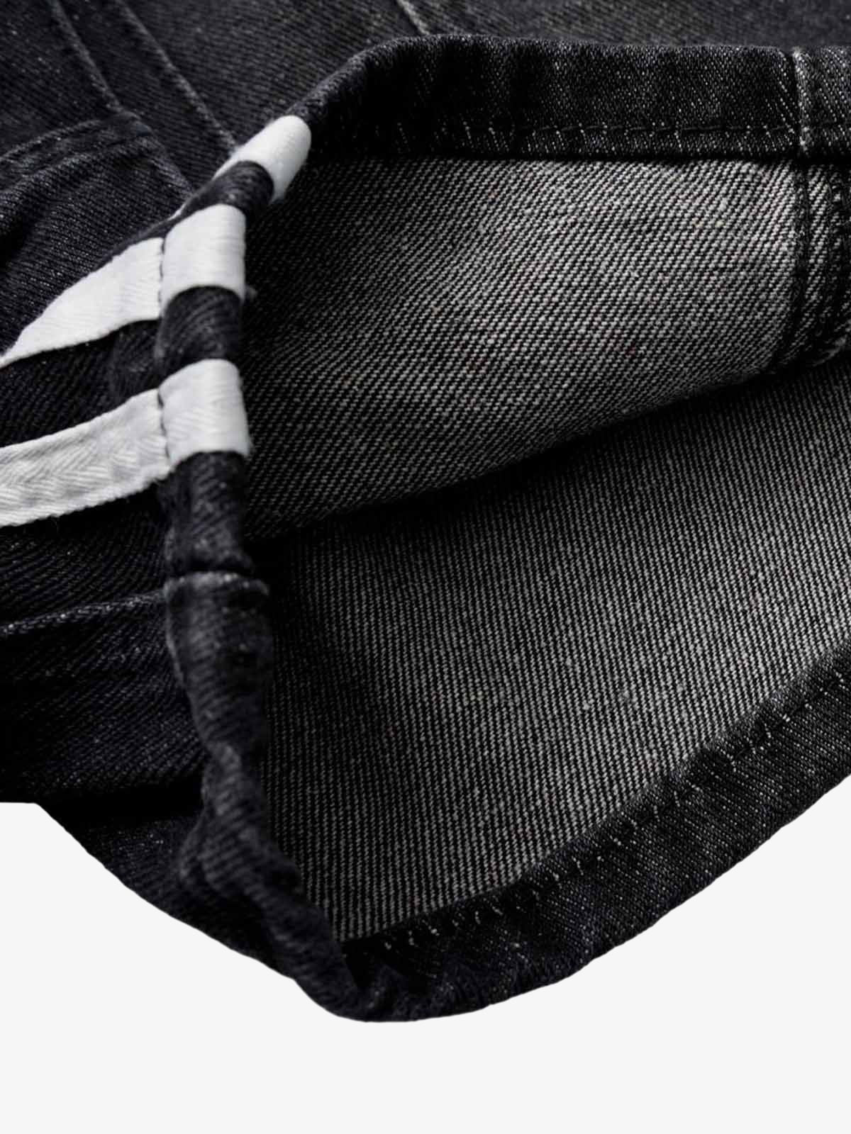 Washed Cargo Denim Shorts-Fineriform