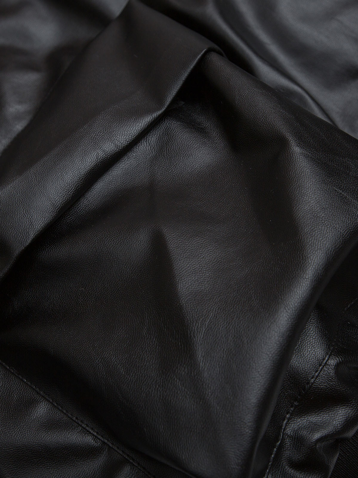 Deconstructed Multi Pocket Fur Hooded PU Leather Jacket-Fineriform