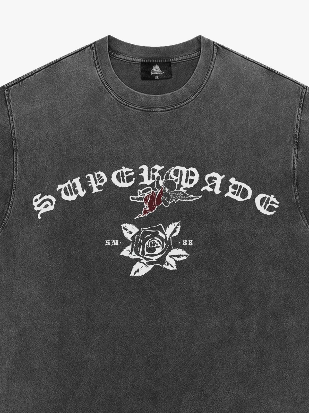 Original Retro Graphic Print T-Shirt-Fineriform