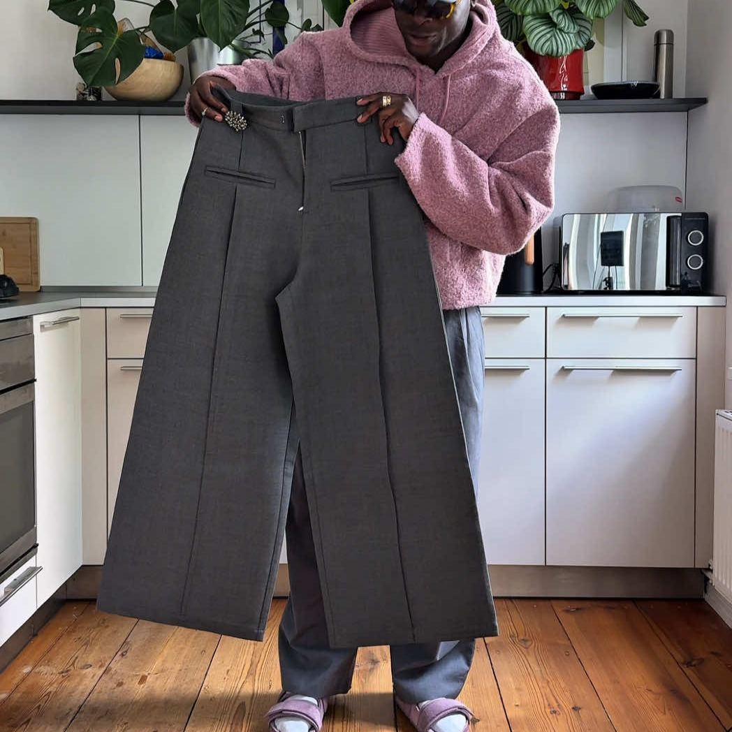 FLAT-POCKET PLEATED PANTS-Fineriform