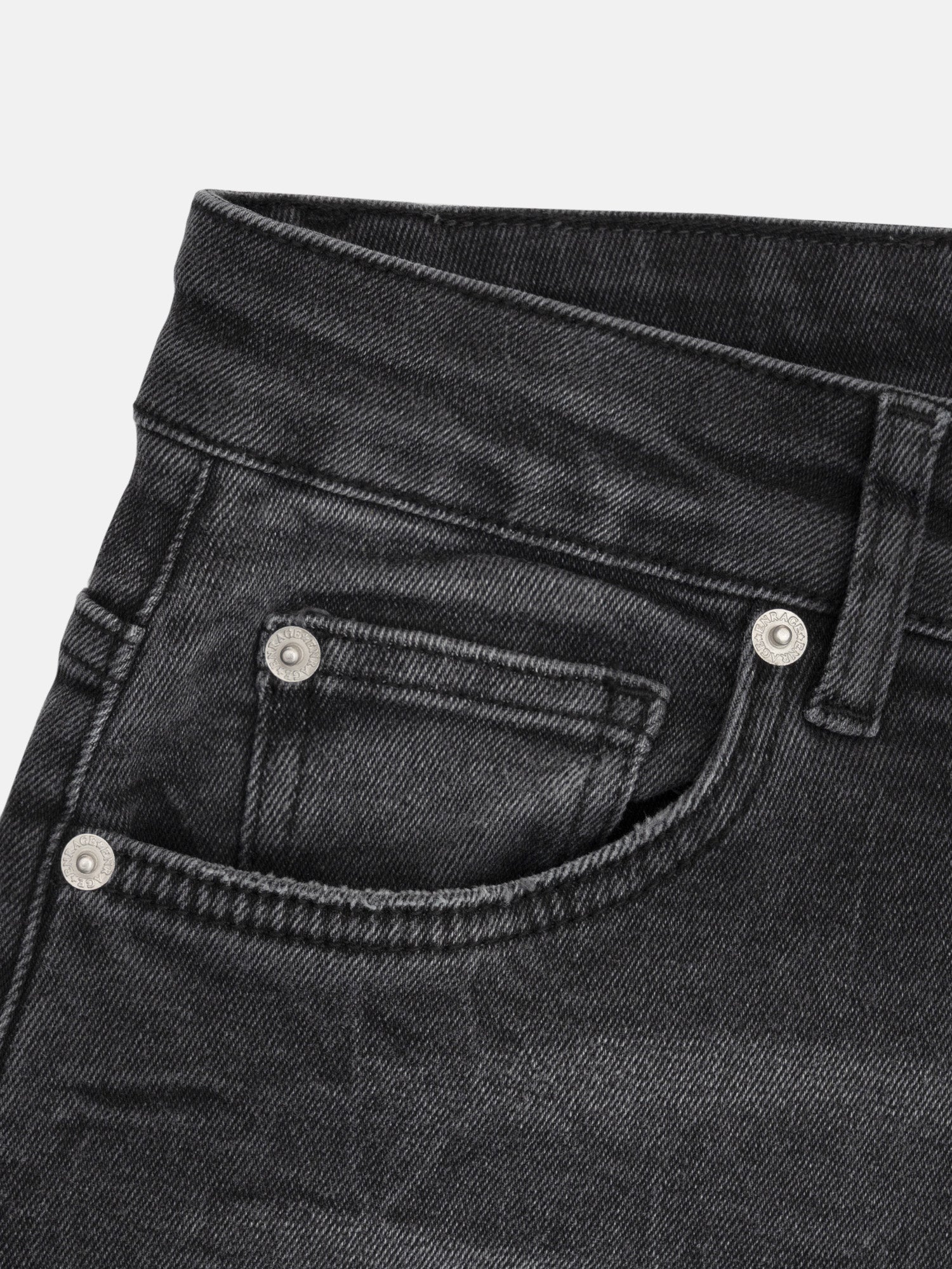 DENIM JORTS - WASHED BLACK-Fineriform