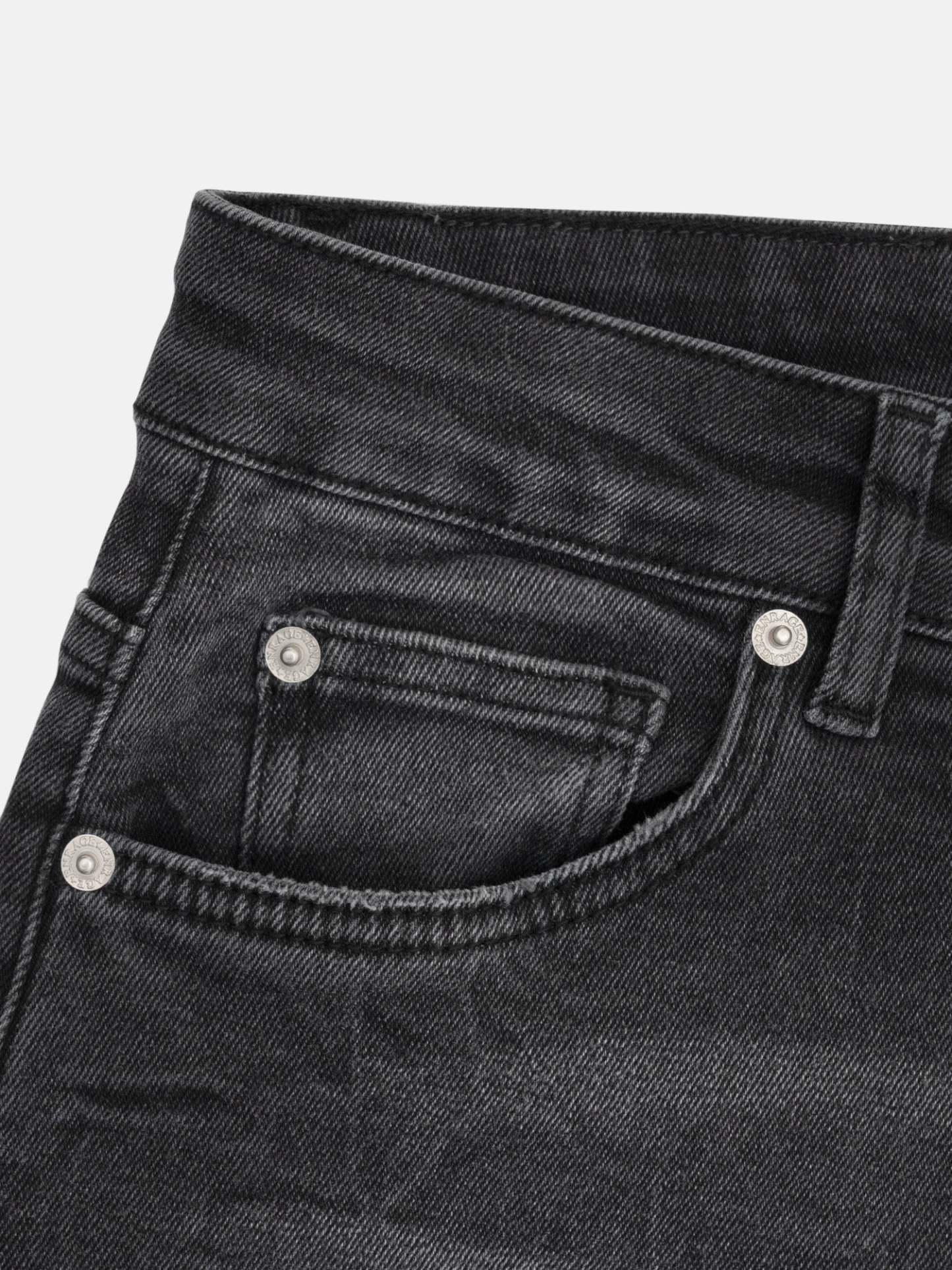 DENIM JORTS - WASHED BLACK-Fineriform