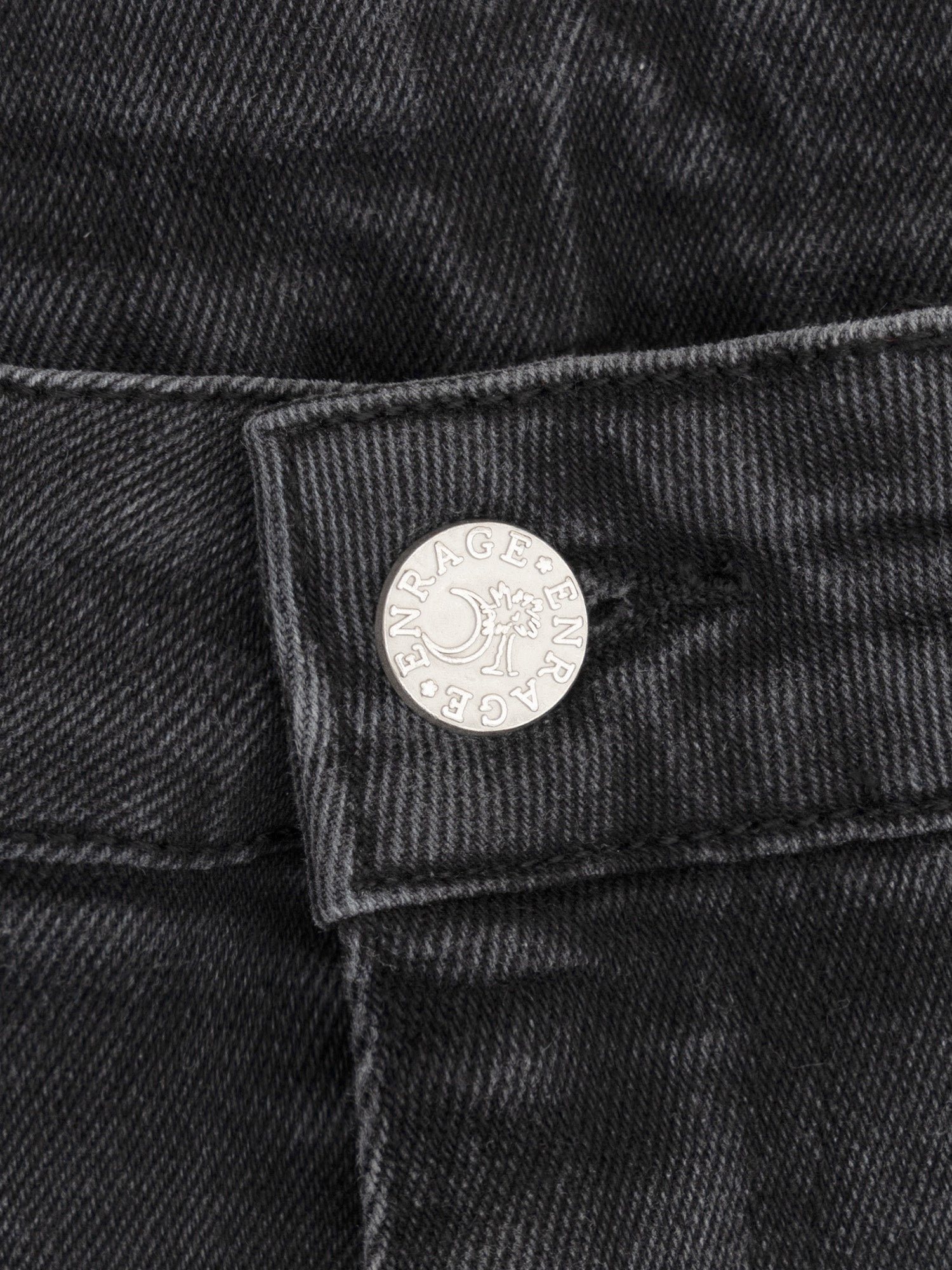 DENIM JORTS - WASHED BLACK-Fineriform