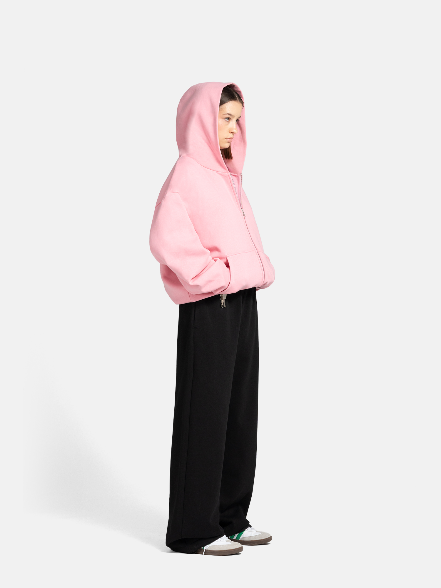 THE BLANC ZIP HOODIE - PINK-Fineriform