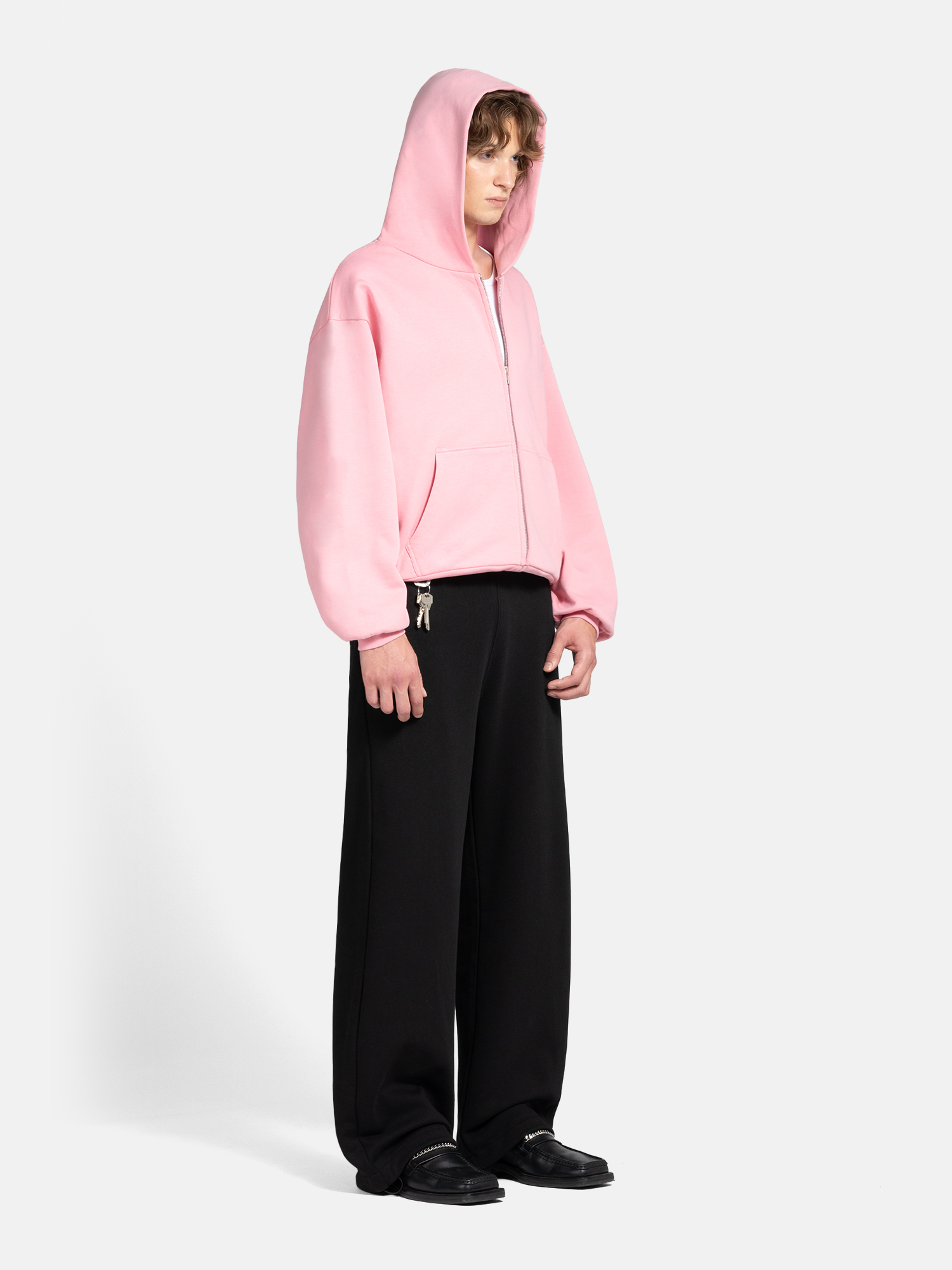 THE BLANC ZIP HOODIE - PINK-Fineriform
