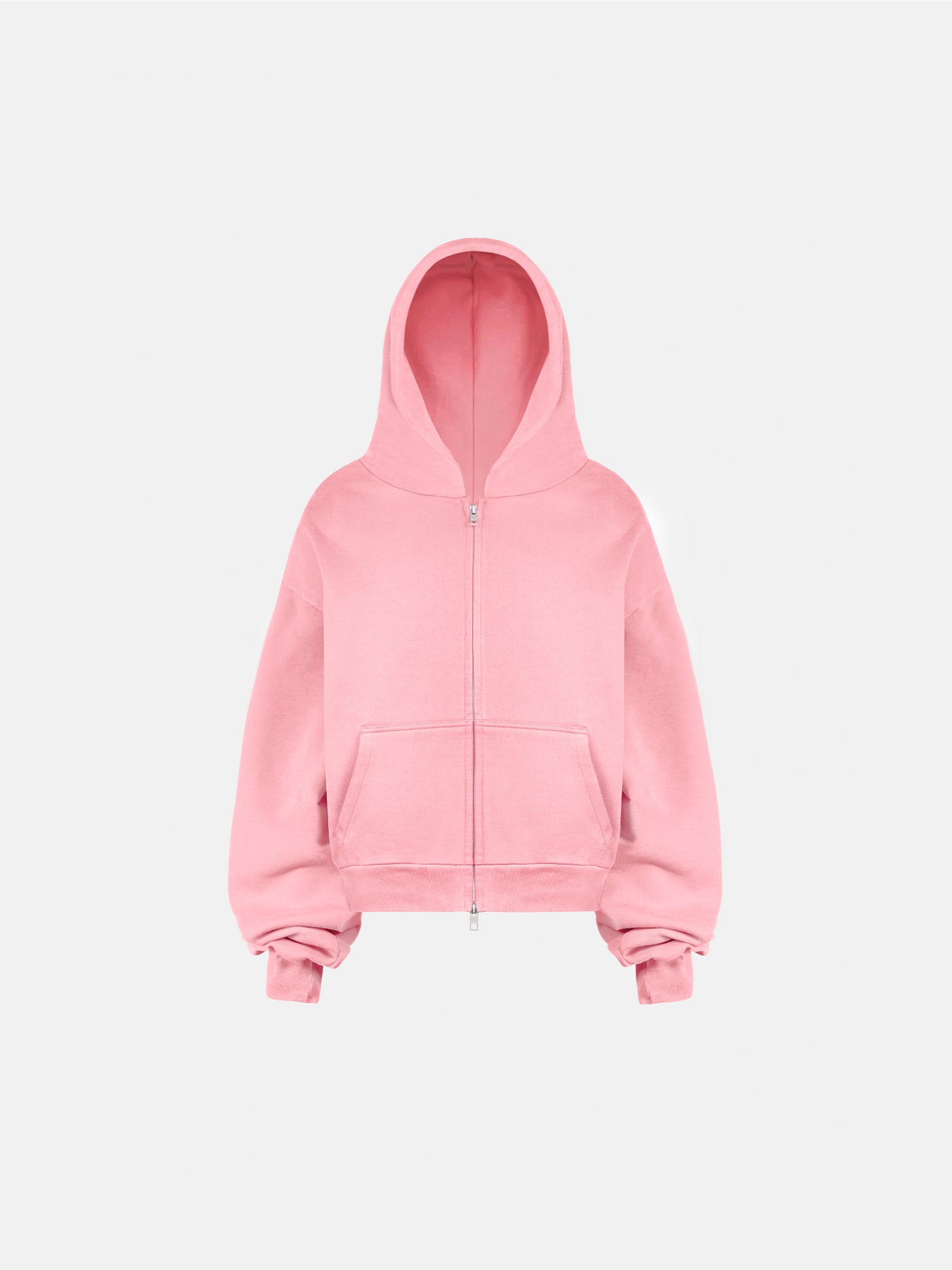 THE BLANC ZIP HOODIE - PINK-Fineriform