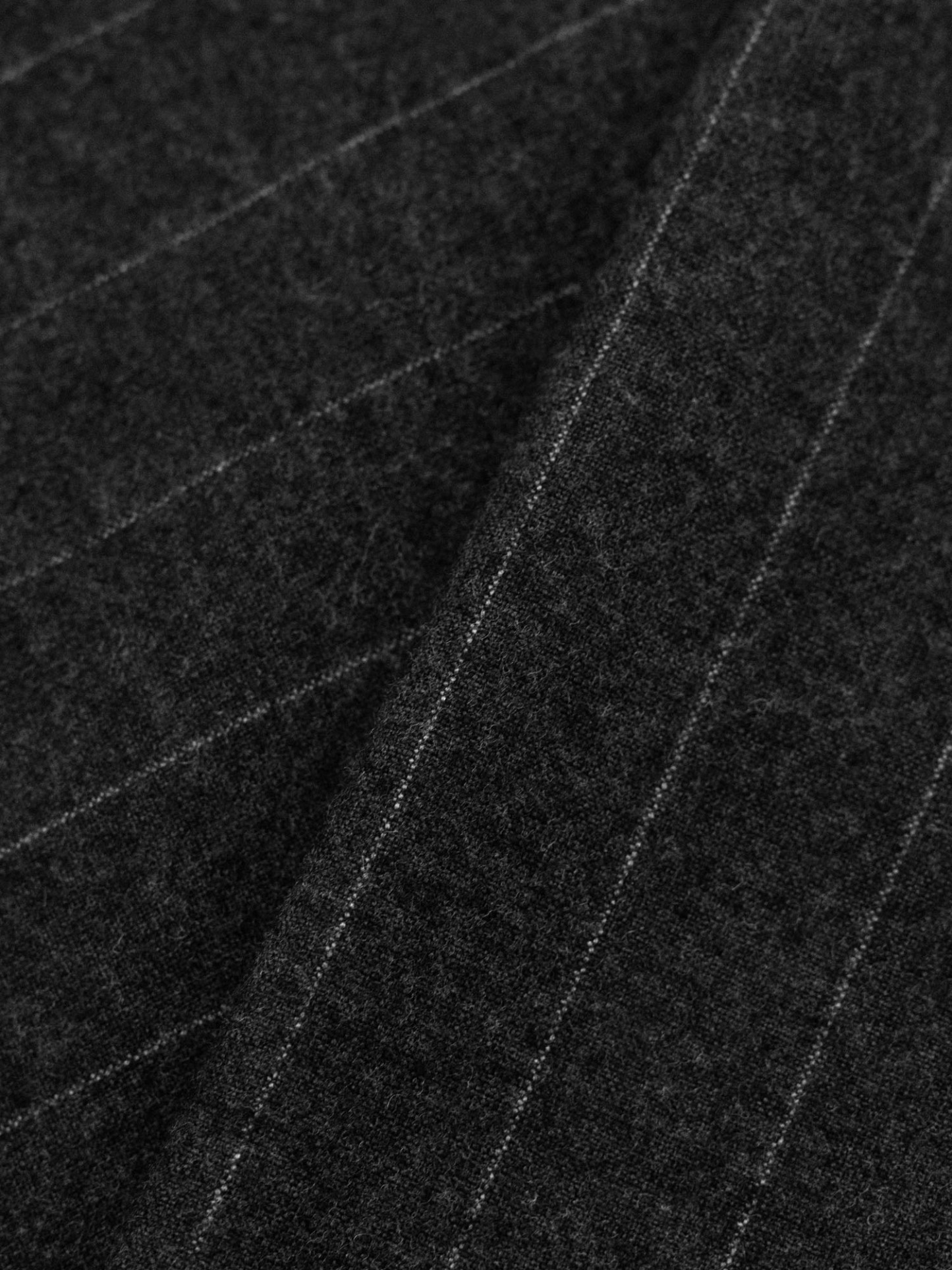 PINSTRIPE PLEATED PANTS - BLACK-Fineriform