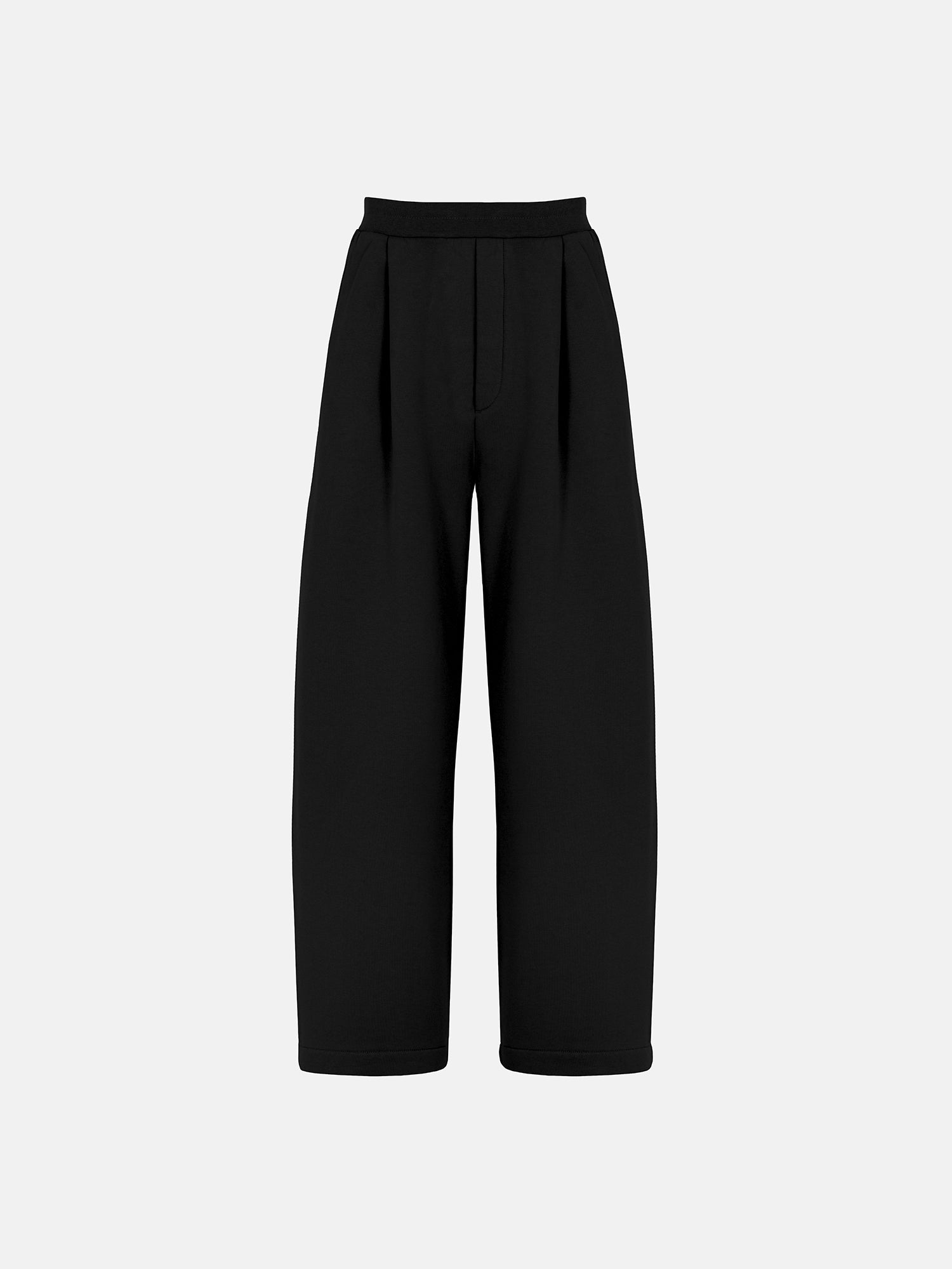 PLEATED SWEATPANTS - BLACK-Fineriform