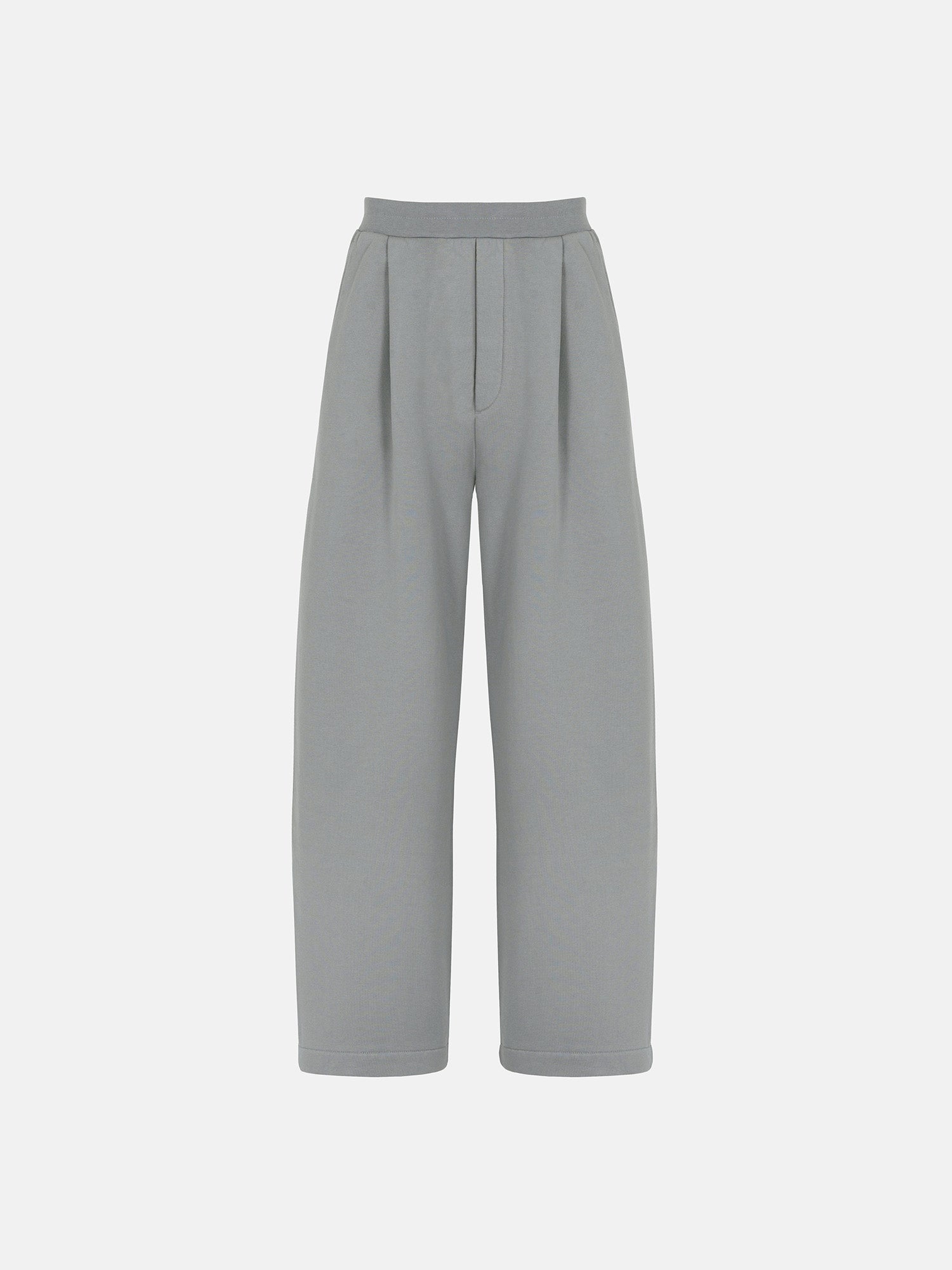 PLEATED SWEATPANTS - GRAY-Fineriform