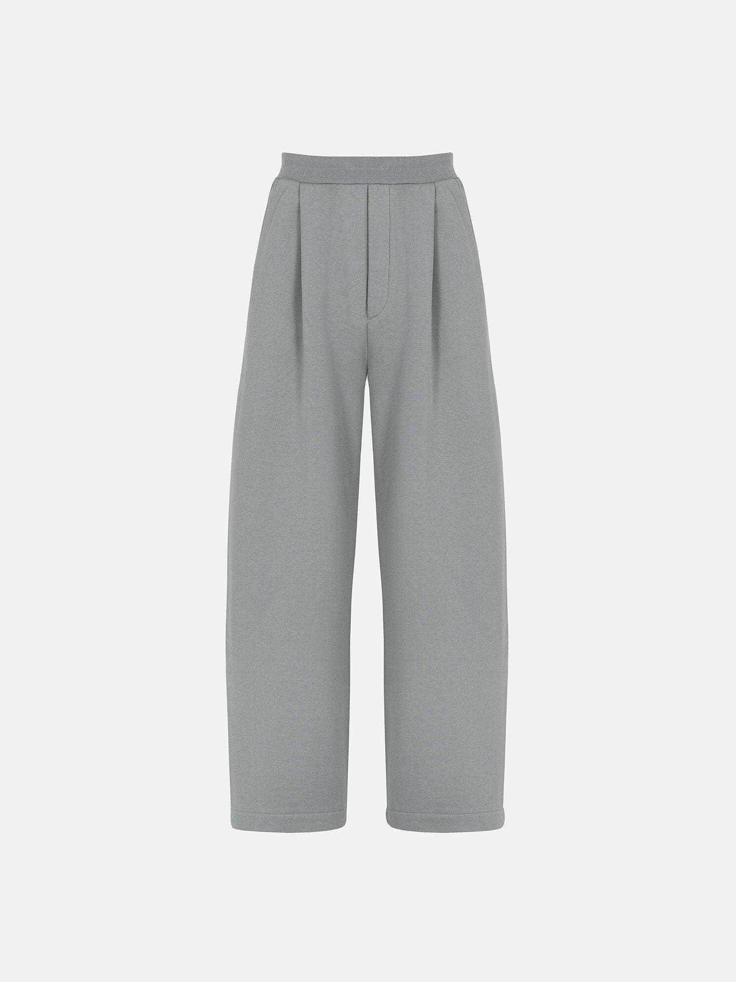 PLEATED SWEATPANTS - GRAY-Fineriform