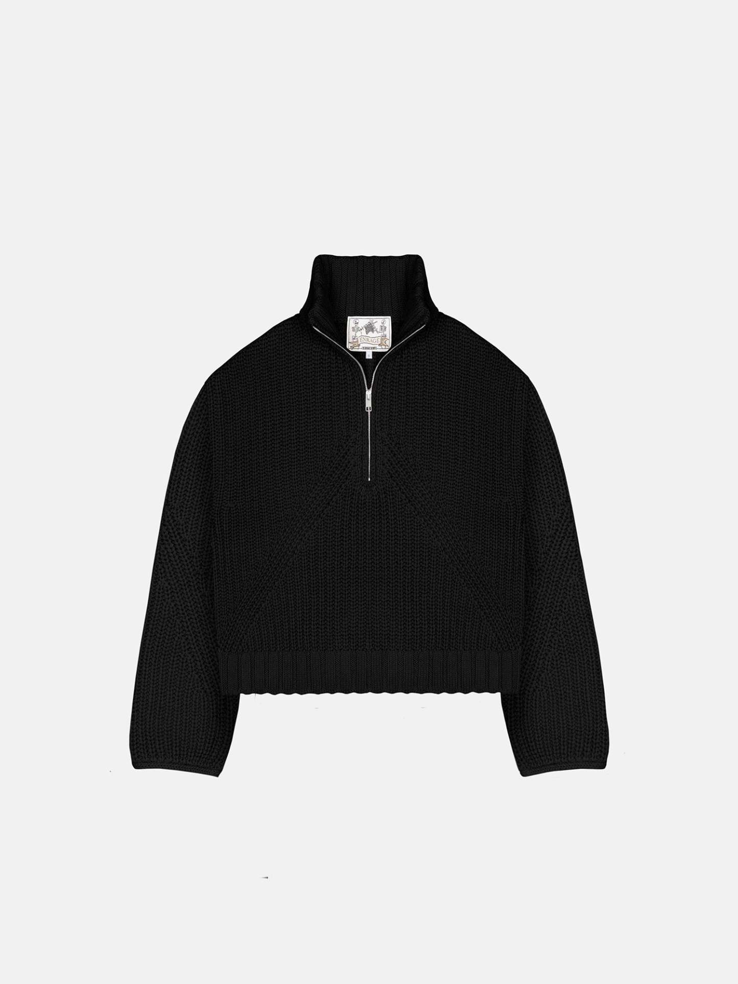 QUARTER ZIP - BLACK-Fineriform