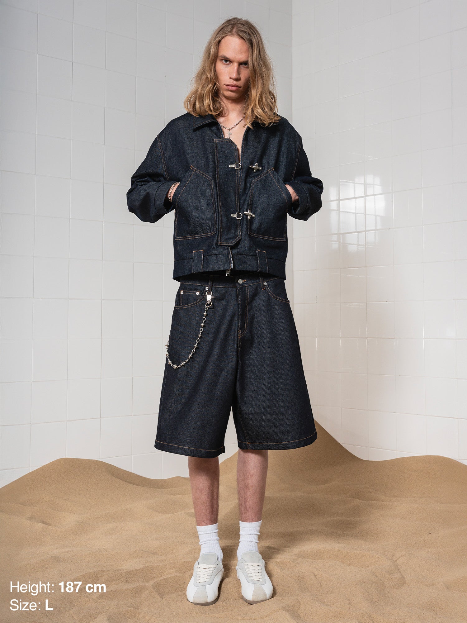 DENIM JORTS - RAW DENIM-Fineriform