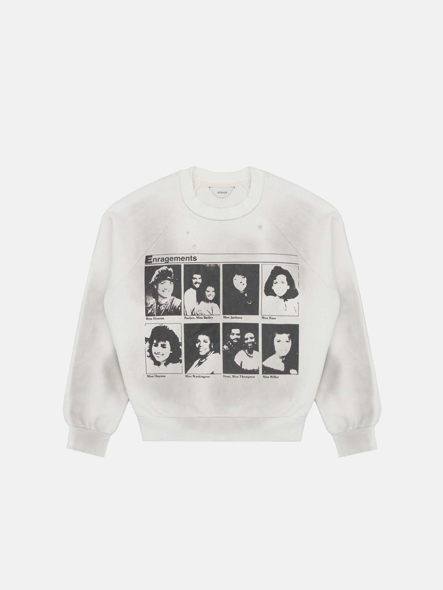 VINTAGE CREWNECK - DIRTY WHITE ENRAGEMENTS-Fineriform