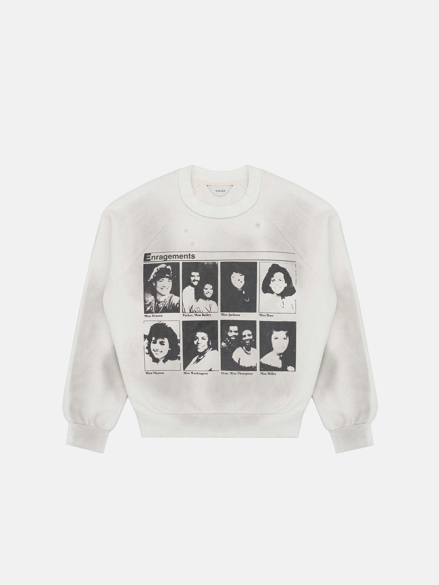 VINTAGE CREWNECK - DIRTY WHITE ENRAGEMENTS-Fineriform