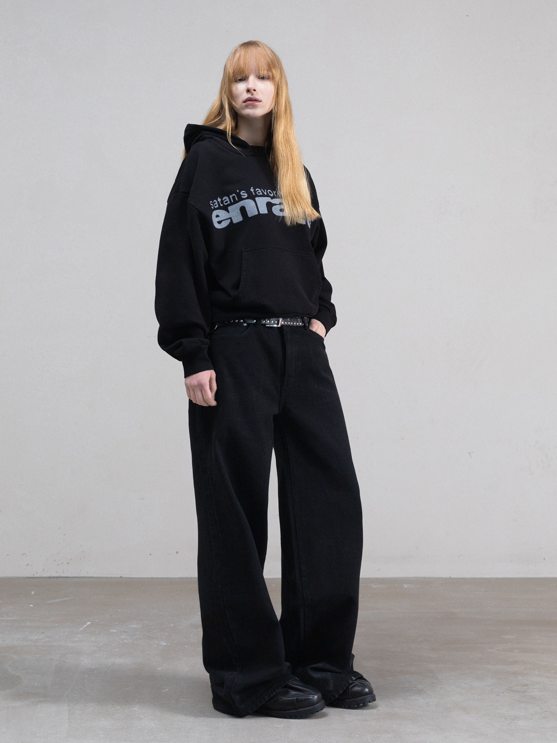 THE SATAN'S FAVORITE HOODIE - BLACK-Fineriform