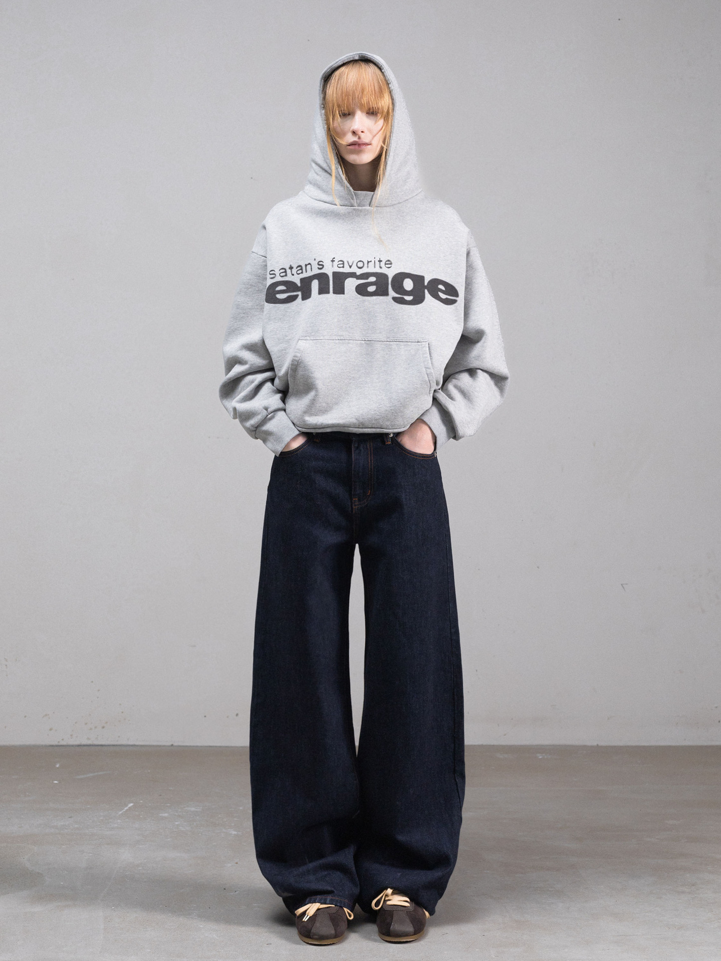 THE SATAN'S FAVORITE HOODIE - GRAY-Fineriform