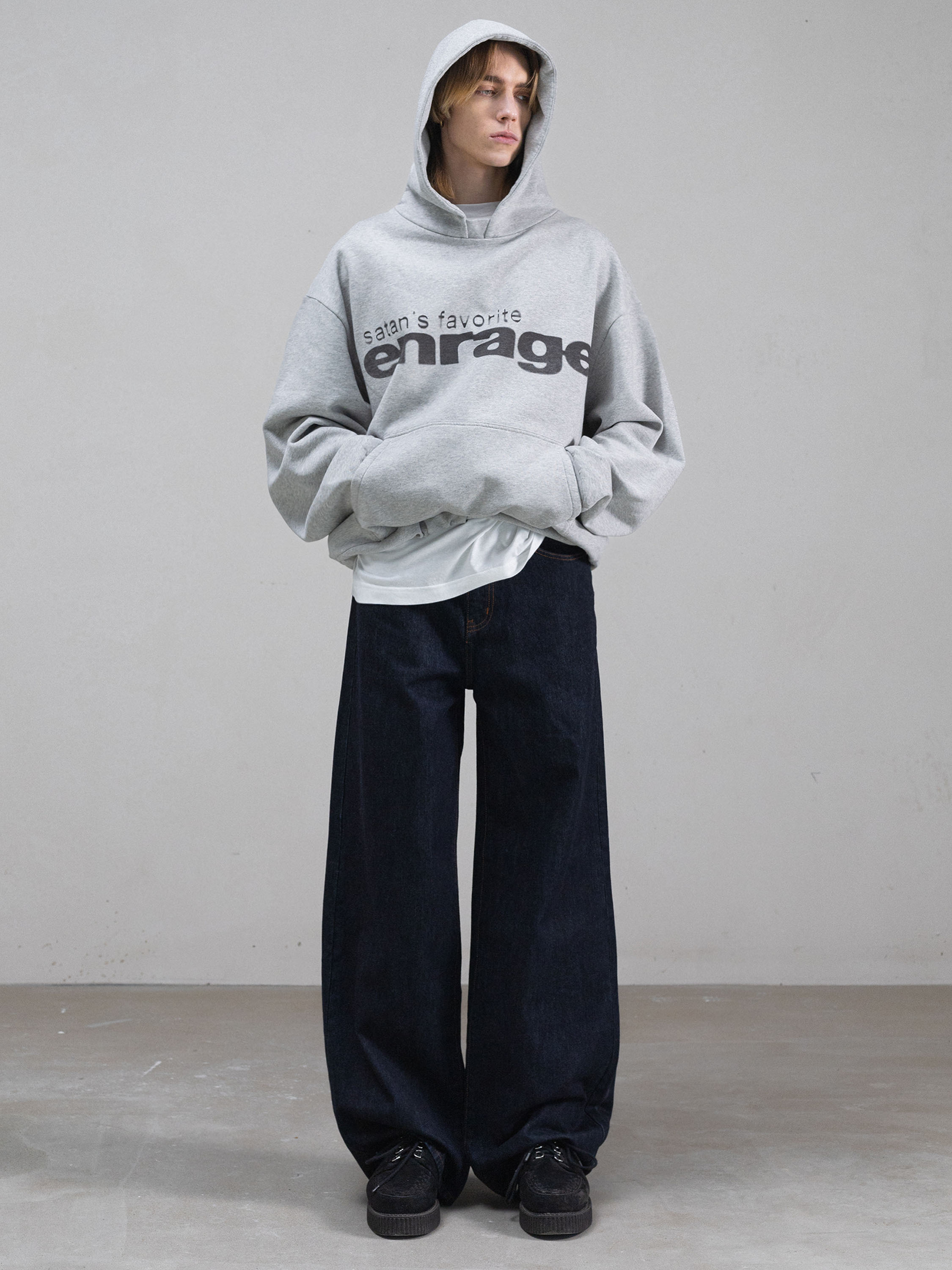 THE SATAN'S FAVORITE HOODIE - GRAY-Fineriform