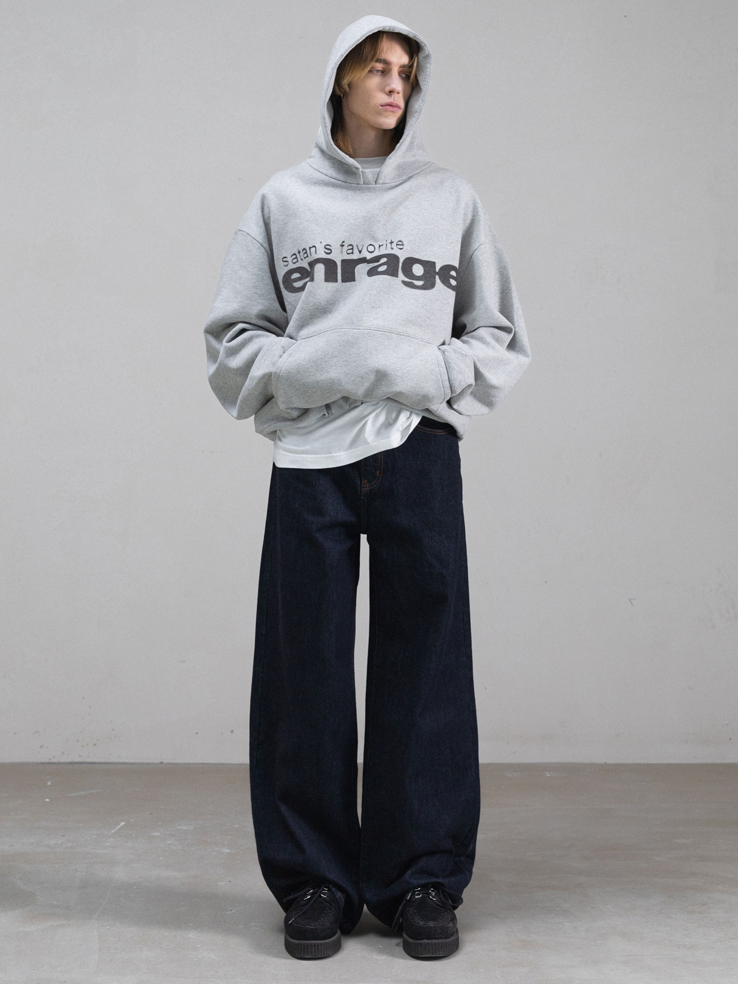 THE SATAN'S FAVORITE HOODIE - GRAY-Fineriform