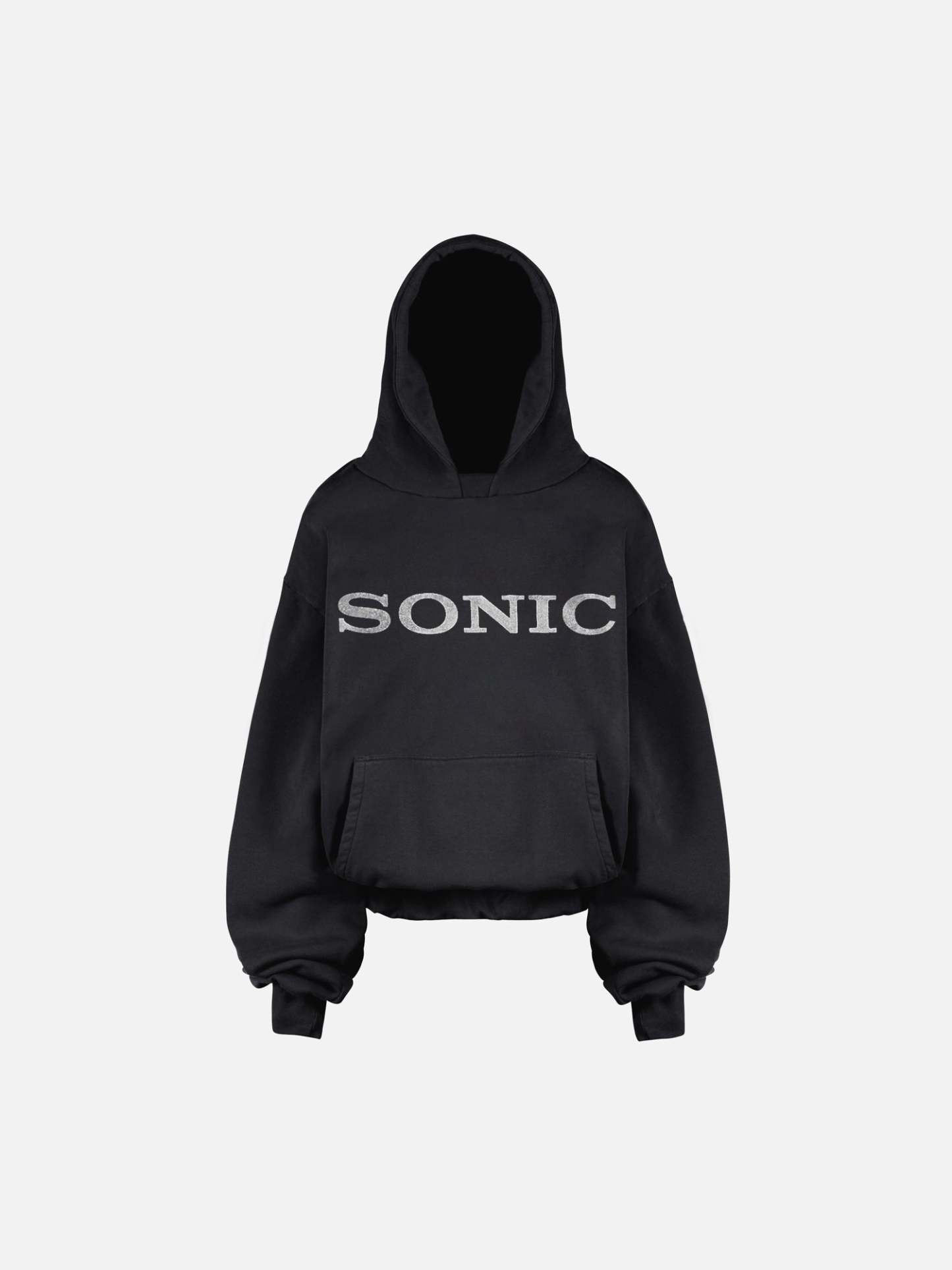 THE SONIC HOODIE - VINTAGE BLACK-Fineriform