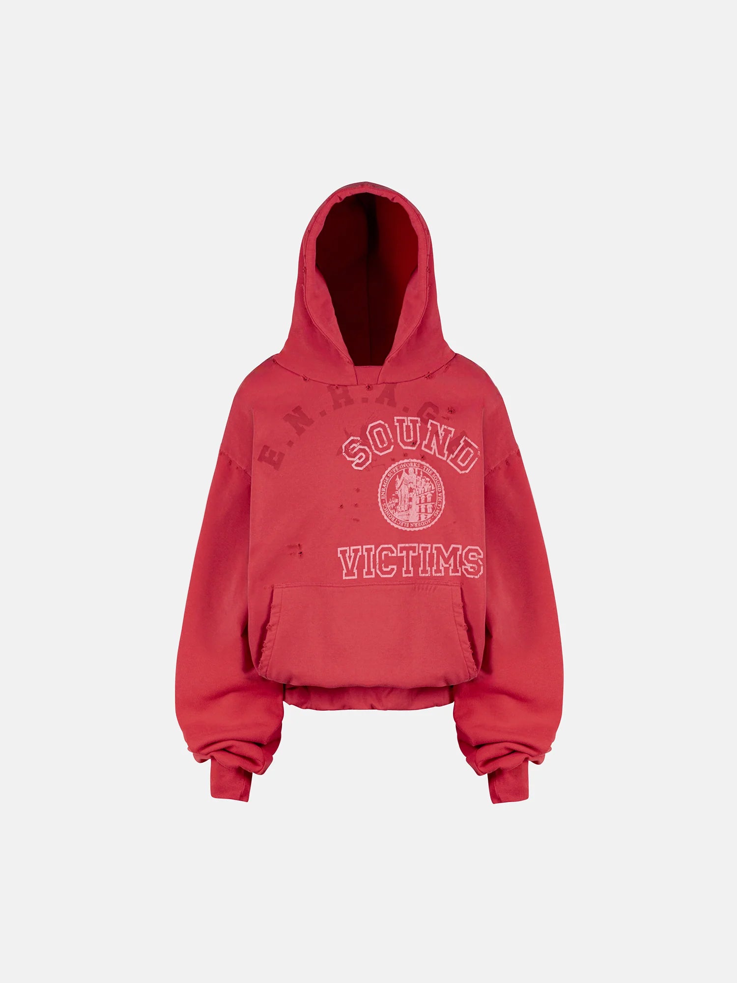 THE SOUND VICTIMS HOODIE - VINTAGE RED-Fineriform