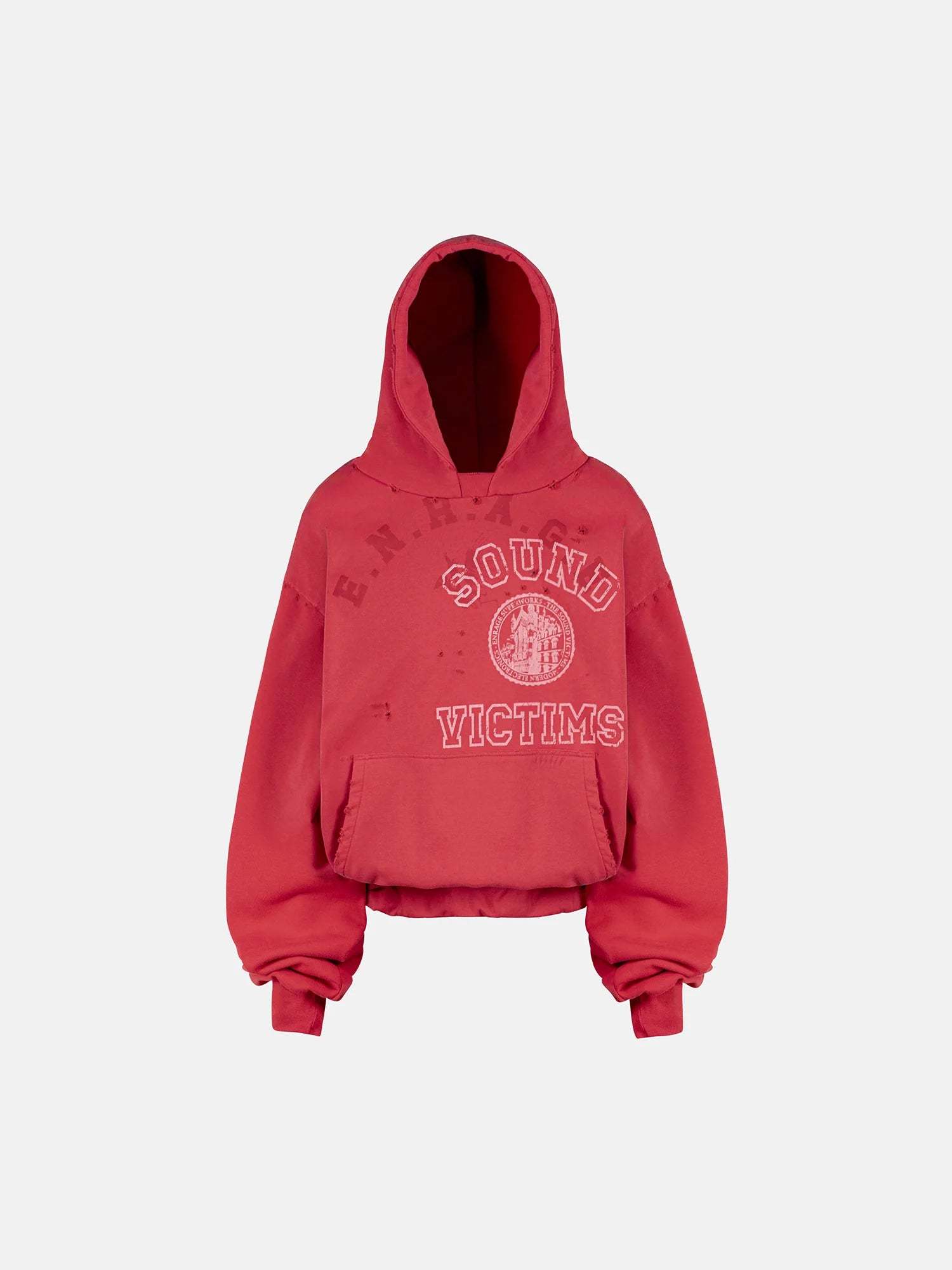 THE SOUND VICTIMS HOODIE - VINTAGE RED-Fineriform