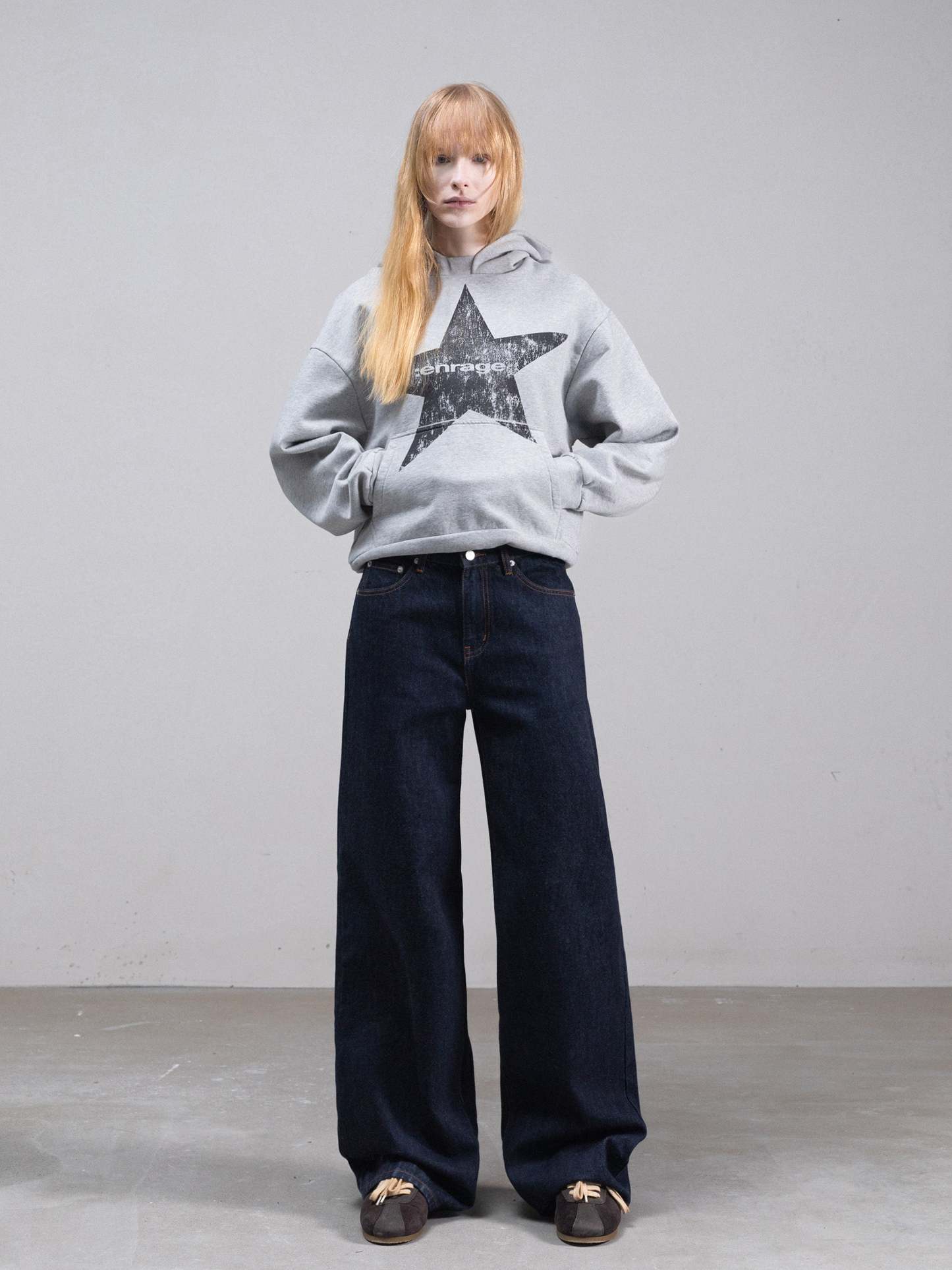 STAR HOODIE - GRAY-Fineriform