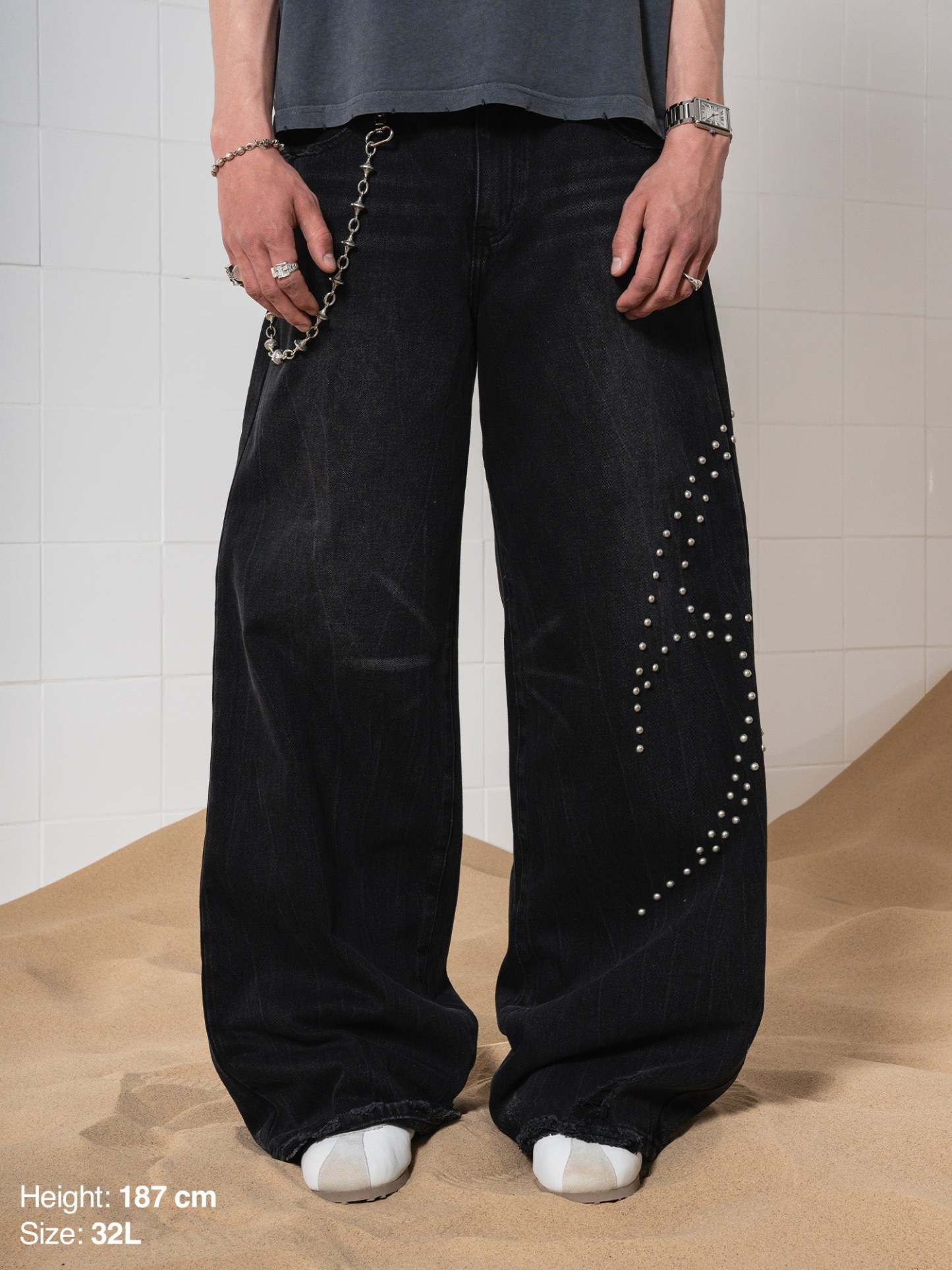 BOWSTONS JEANS - STUDDED-Fineriform