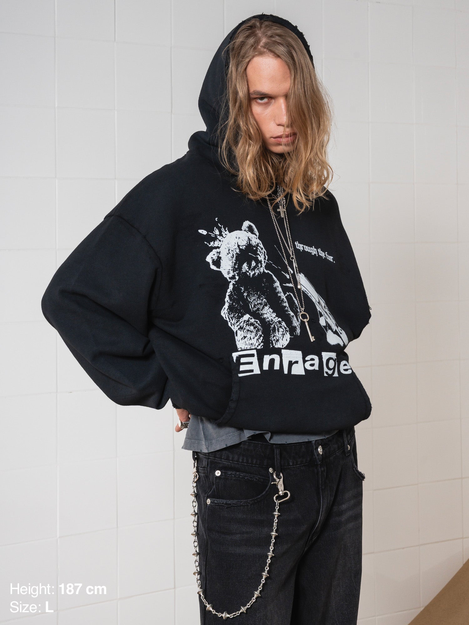 TEDDY HOODIE - VINTAGE BLACK-Fineriform