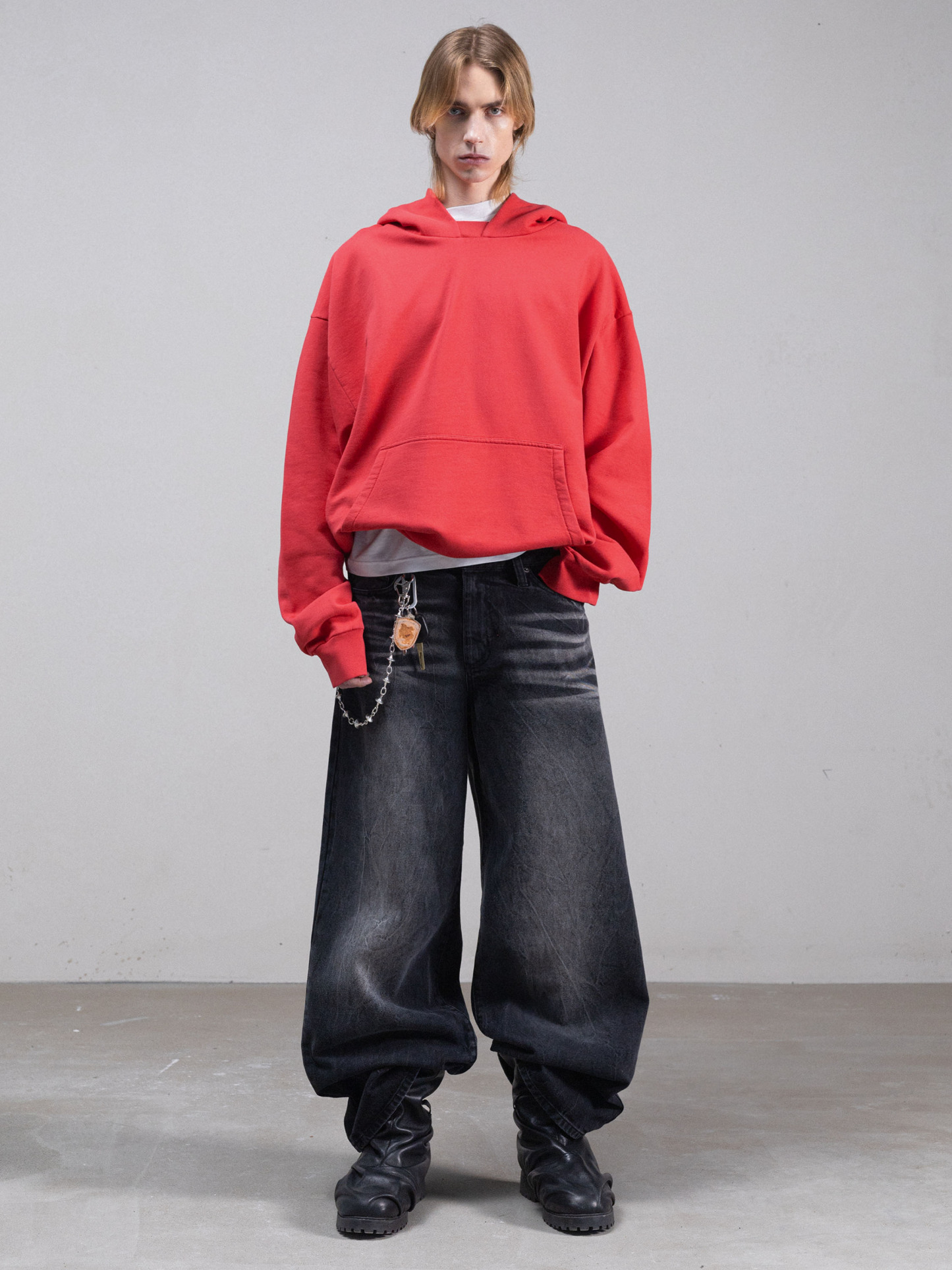 THE BLANC HOODIE - VINTAGE RED-Fineriform