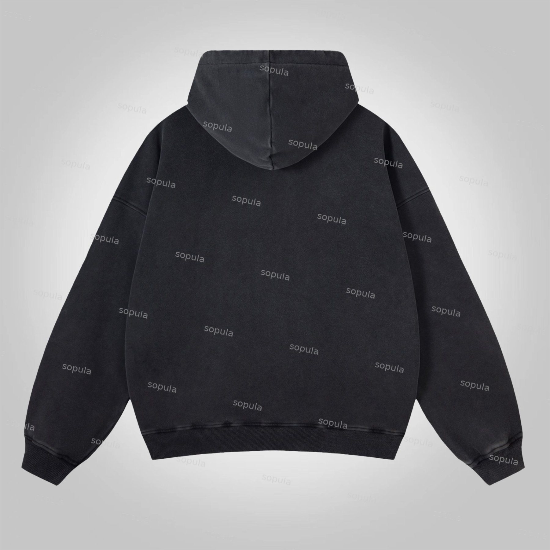 Sopula Vintage Warzone Peace Club Graphic Washed Zip-Up Hoodie-Fineriform