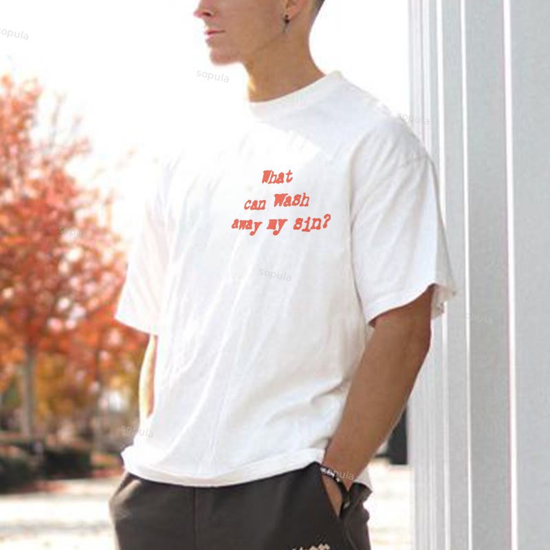Sopula Nothing But The Blood Of Jesus Print T-Shirt-Fineriform