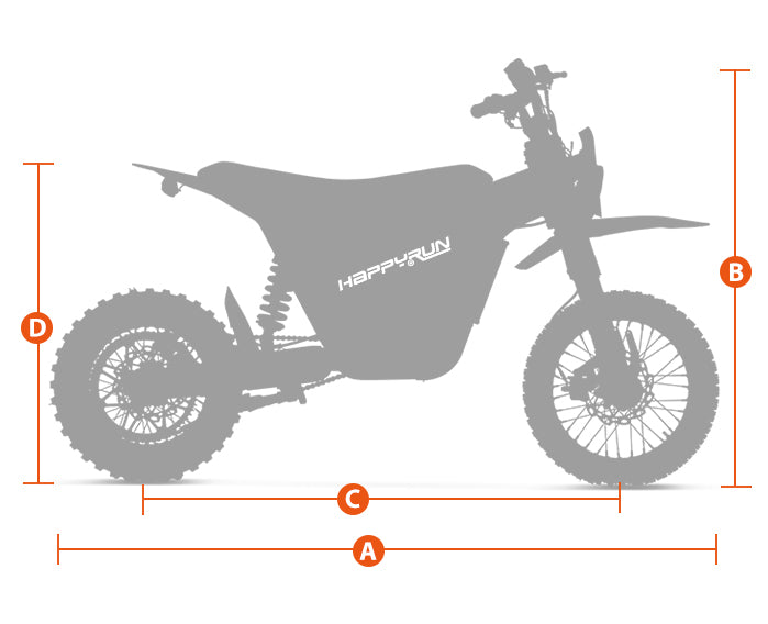 HappyRun G300 se electric mini dirt bike geometry