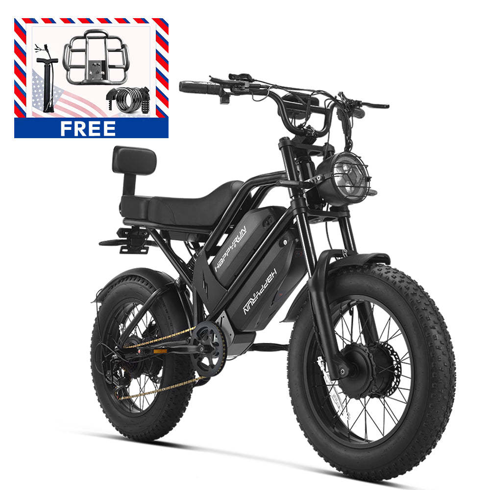 HappyRun G70 Pro Dual-Motor Dual-Battery Electric Cargo Bike