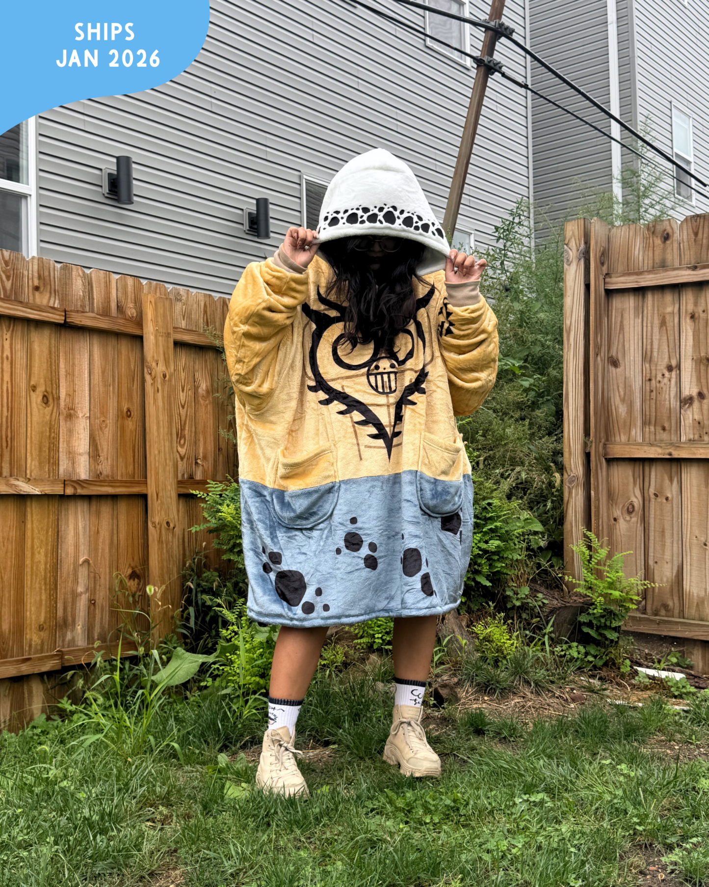 Heart Pirate Reversible Blanket Hoodie