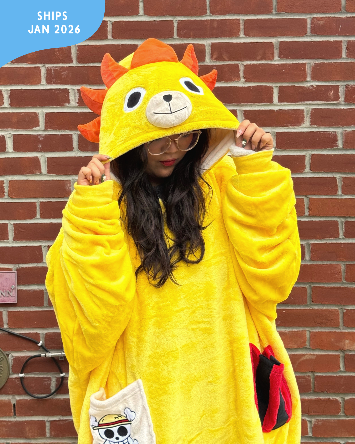 Pirate Ship Reversible Blanket Hoodie