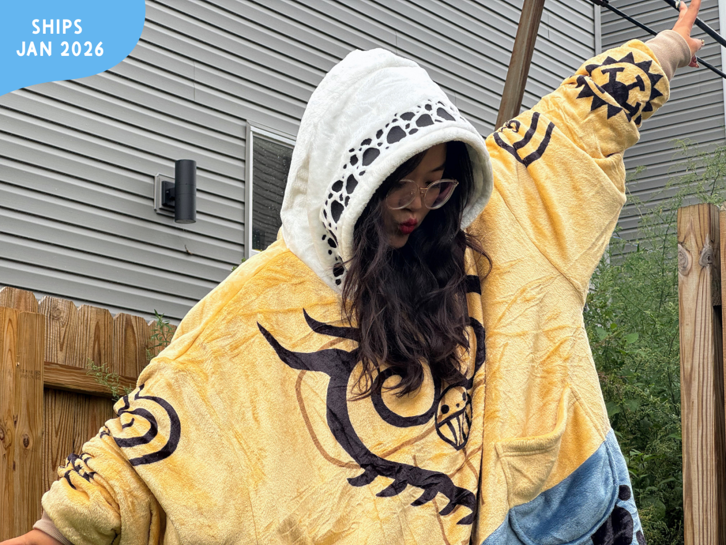 Heart Pirate Reversible Blanket Hoodie