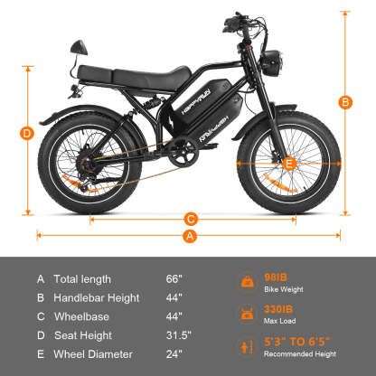 HappyRun G70 2000W Dual Battery Fast Electric Cargo Bike for Sale
