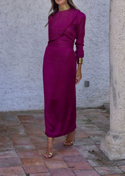 Vestido Níquel berenjena