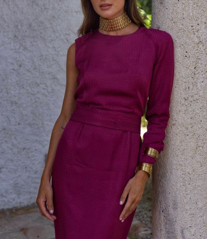 Vestido Níquel berenjena